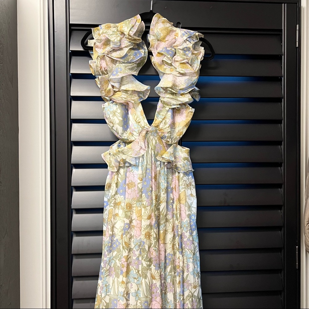 Floral Ruffle Maxi Dress - Picture 9 of 16